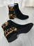 Bota em Couro Legítimo com Detalhe em Animal Print Coleção 365 - loja online