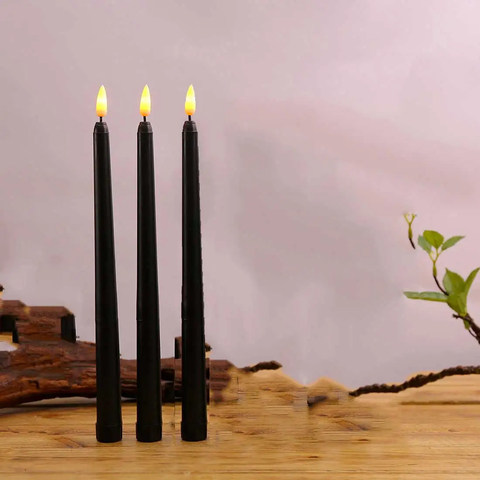 Velas LED pretas sem chama