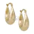Brinco de Ouro Argola Feminino Oval e Polido 4g CJ321-1