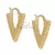 Brinco de Ouro Argola Triangular Fio Vazado 10g CJ327-1