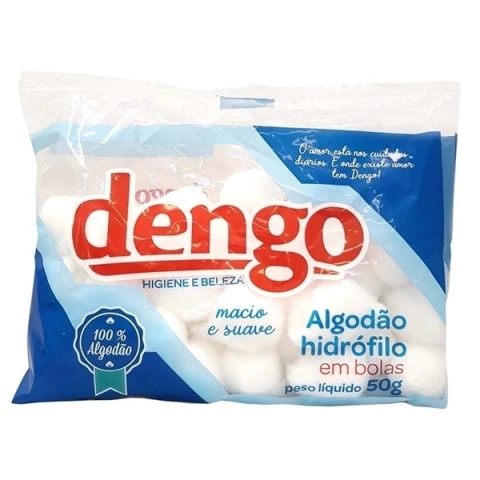 Algodão Hidrófilo em Bolas Dengo 50g