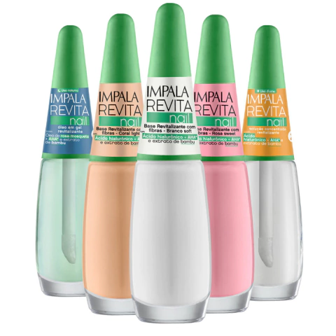 Tratamento para Unhas Impala Coleção Revita Nail Kit 5 produtos