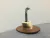 Escultura "Olha o Trem" base de MDF, pedaço de osso, resina acrílica e mola de ferro. 9 X 2 cm. Arte assinada! Paraná Locomotiva Ferrovia RVPSC RFFSA - comprar online