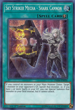 Sky Striker Mecha - Shark Cannon - DASA - Secret Rare