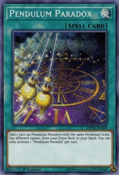Pendulum Paradox - MP18 - Secret Rare