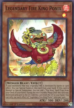 Legendary Fire King Ponix - SR14 - Super Rare