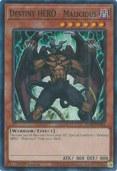 Destiny HERO - Malicious - RA03 - Super Rare
