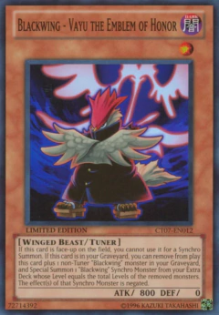Blackwing - Vayu the Emblem of Honor - CT07 - Super Rare