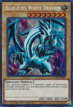 Blue-Eyes White Dragon (Art 1) - CT14 - Secret Rare