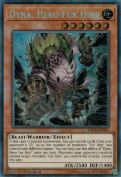 Dyna, Hero Fur Hire - DASA - Secret Rare
