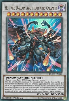 Hot Red Dragon Archfiend King Calamity - DUPO - Ultra Rare