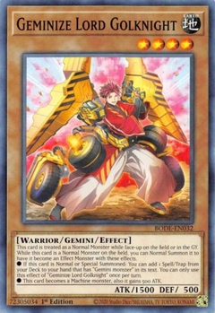 Geminize Lord Golknight - BODE - Common