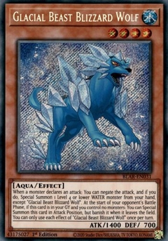 Glacial Beast Blizzard Wolf - BLAR - Secret Rare