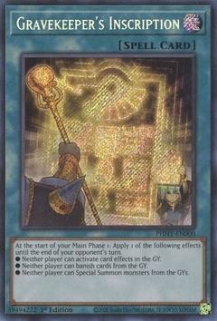 Gravekeeper's Inscription - PHHY - Secret Rare