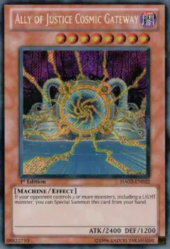 Ally of Justice Cosmic Gateway - HA02 - Secret Rare
