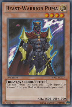 Beast-Warrior Puma - HA07 - Super Rare