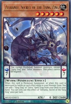 Zefraniu, Secret of the Yang Zing - MGED - Rare