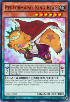 Performapal King Bear - YS16 - Ultra Rare