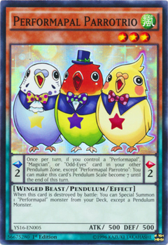 Performapal Parrotrio - YS16 - Super Rare