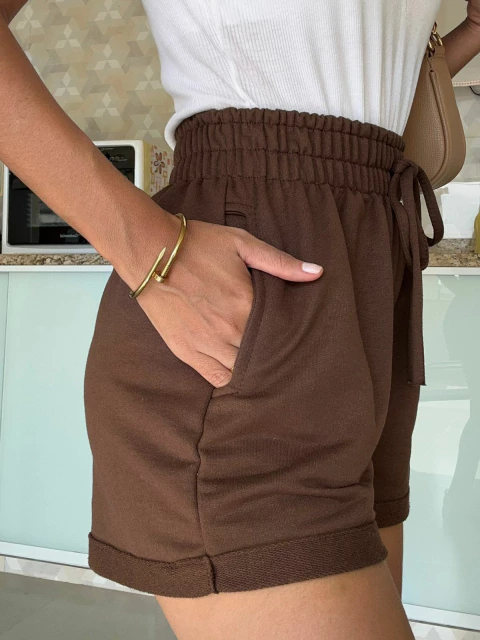 Short moletinho - Marrom na internet