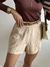Short alfaiataria no linho - Areia