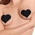 Adesivo de coração preto para seios acessorio sensual toque acetinado e macio envio imediato para todo o Brasil