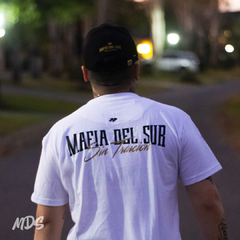 REMERA MAFIA DEL SUR/SIN TRAICION BLANCO (DORADO)
