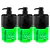 Kit 3x Shaving Gel Apple Green A5 1000ml Alfa Look`s