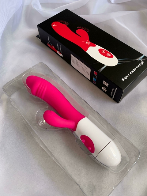 Vibrador con Estimulador de Clitoris CLAUDIO/KATY 2 a pilas