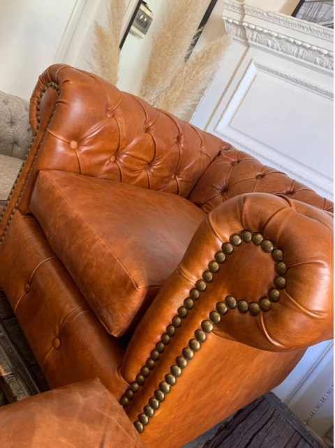 Sofa Chesterfield Cuero Individual