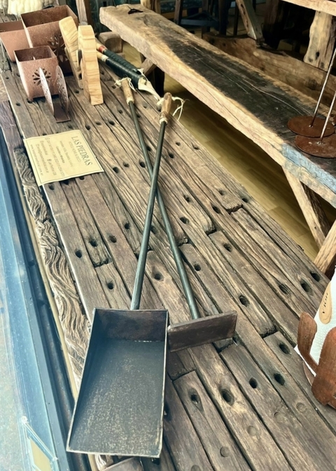 Juego Pala y Atizador HIERRO+MADERA