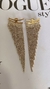 Brinco de Franja Cristal dourado