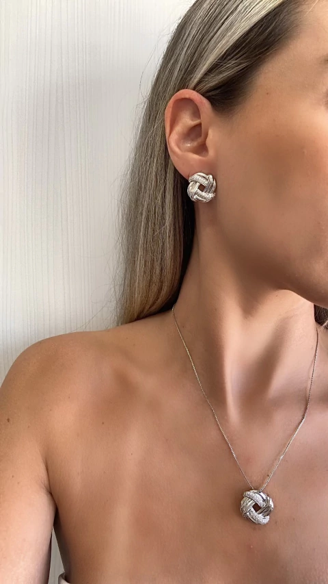 Conjunto entrelaçado prata