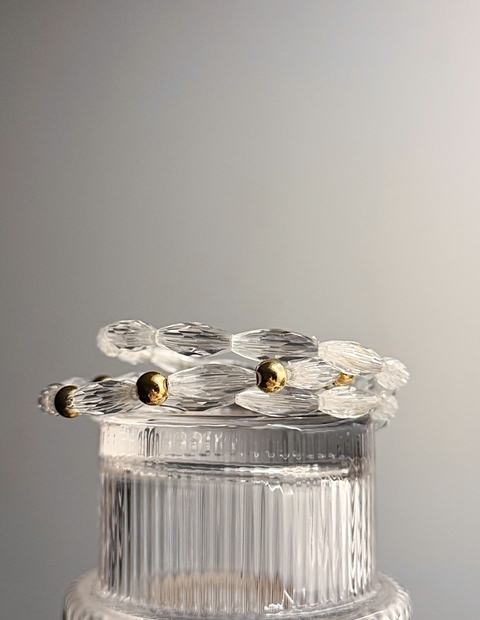 Trio de pulseira de acrílico transparente - comprar online