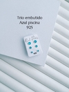 Trios Zirconia Embutidos Azul l Kit 10 ( ALTO ATACADO )