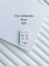 Trio Zirconia Embutido Rosa