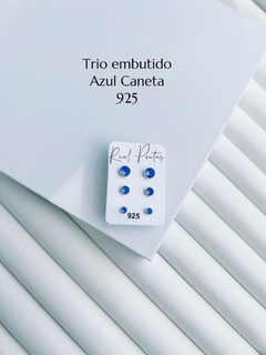 Trios Zirconia Embutidos Azul l Kit 10 ( ALTO ATACADO ) - comprar online