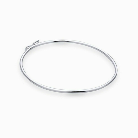 Kit Com 5 Braceletes Fio liso Redondo Prata - comprar online