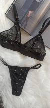 Conjunto coração prata