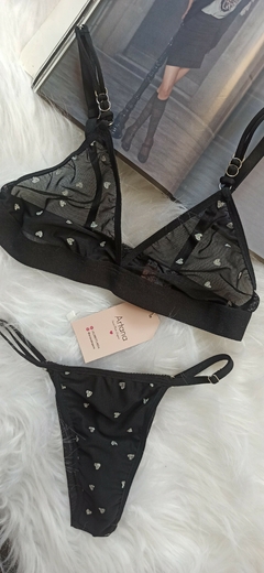 Conjunto coração prata - loja online
