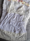 camisola branca barrado em renda
