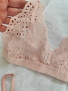 Conjunto rosa em laise