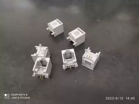 Conector Rj11 Femea 2 Vias 90° 6p2c