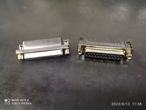 Conector Db25 Femea 90° Pci
