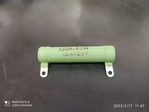 Resistor 130r 25w 10% Tubolar Fixo 96mm Fead