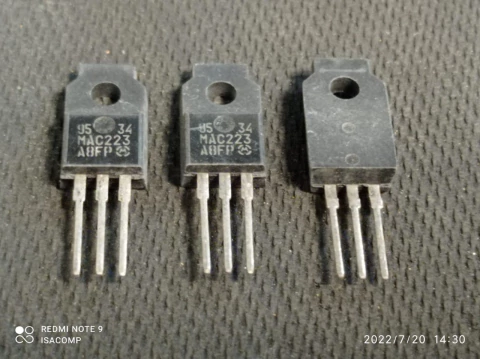 Transistor Mac223a8fp Mac223a8 Triac 25amp 600v Isolado Motorola