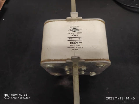 Fusivel Nh04 800amp 500v 100ka Baixa Perda Retardo Eletramec