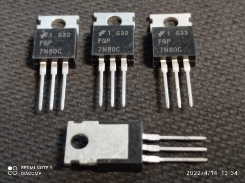 Transistor Fqp7n80c 7n80 Mosfet N 7amp 800v QFET® Fairchild