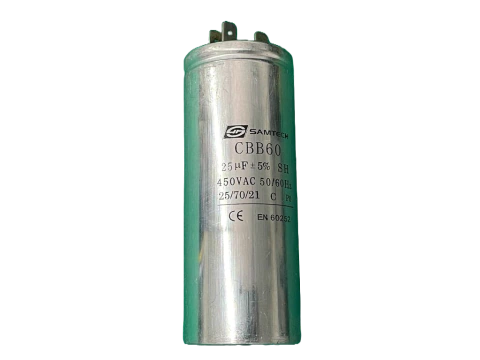 Capacitor Partida 25uf/450v Faston Cbb60 5% 40x101mm Base Lisa Samtech
