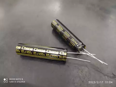Capacitor Eletrolitico 82uf/450v 105º 12,5x50mm Chang